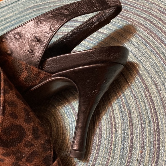 Donald J Pliner Avery S4 Leopard Print Sling Back Heels - Picture 13 of 14